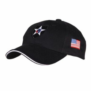 Baseball cap 2nd infantry zwart