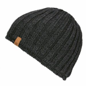 Beanie heavy knit grijs