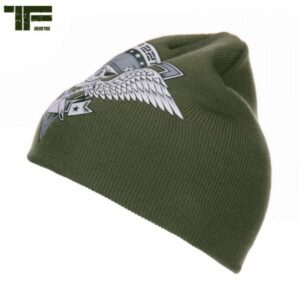 Beanie skull & wings groen