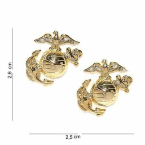 Set metalen USMC emblemen goud