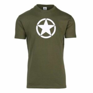 T-shirt witte ster groen