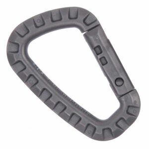 ZAK KARABIJNHAKEN PLASTIC Á 10 STUKS GRIJS